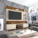 Ver imagem 3 de Home Theater Sala Quatro Prateleiras Duas Portas Cedro - Giga Móveis:off White/freijo