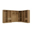 Ver imagem 4 de Quarto Modular Kappesberg Adapt Nogueira/ Azul Profundo 5 Peças 418cm X 263cm