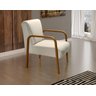 Poltrona Decorativa Anita Para Sala Quarto Recepção - Linho Bege - 2