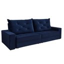 Ver imagem 3 de Sofá Retrátil e Reclinável 3 Lugares 2,10m Berlim Evidence Suede Azul Marinho