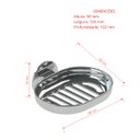 Ver imagem 2 de Suporte para sabonete adesivo (dispensa furos) - Cromado