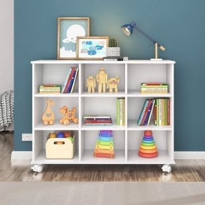 Estante Baixa Nicho com Rodízios 108cm