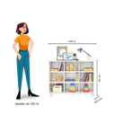 Ver imagem 7 de Estante Baixa Nicho com Rodízios 108cm