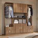 Ver imagem 2 de Art In Moveis | GR1800MT | Guarda Roupa Armário Closet Casal Marrom