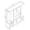 Ver imagem 2 de Guarda Roupas Closet Casal 182,4cm 04 Portas 04 Gavetas Gr1800 Art In Móveis - Montana