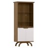 Cristaleira Vicenza com Adega 4 Portas Imbuia Off White Tana Decor New Ceval - 3