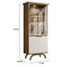 Cristaleira Vicenza com Adega 4 Portas Imbuia Off White Tana Decor New Ceval - 5