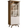 Cristaleira Vicenza com Adega 4 Portas Imbuia Off White Tana Decor New Ceval - 2