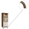 Cristaleira Vicenza com Adega 4 Portas Imbuia Off White Tana Decor New Ceval - 4