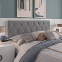 Ver imagem 4 de Cabeceira Leticia de Cama Box Queen 1,60:cinza
