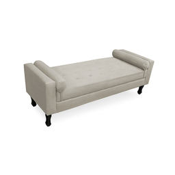 Jogo Cabeceira Geovana + Calçadeira Fênix Casal 140cm Suede Bege - DL Decor - 2