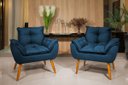 Ver imagem 1 de Kit 2 Poltronas Opala:azul-marinho