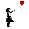 Adesivo de Parede Banksy Balloon Girl - Pink - 2