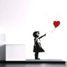 Adesivo de Parede Banksy Balloon Girl - Pink - 1