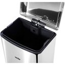 Ver imagem 2 de Lixeira Retangular 30 Litros Inox Cinza Vonder