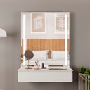 Ver imagem 5 de Camarim e Penteadeira Paris 1 Gaveta com Led Off White