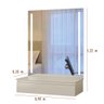 Camarim e Penteadeira Paris 1 Gaveta com Led Off White - 8