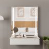 Camarim e Penteadeira Paris 1 Gaveta com Led Off White - 5