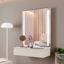 Ver imagem 6 de Camarim e Penteadeira Paris 1 Gaveta com Led Off White