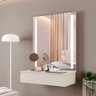 Camarim e Penteadeira Paris 1 Gaveta com Led Off White - 6