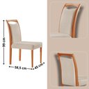 Ver imagem 3 de Mesa 120cm Laminado Barril com 4 Cadeiras Moderna Mobilia Linho Off White Imbuia Naturale