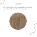 Ver mais imagens de Mesa Diretor para Escritório em Tamburato Lado Direito com Balcão 2 Portas Marrom/Nogal/Preto Artany
