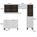 Ver imagem 5 de Armário de Cozinha Completa C Balcão Miami Boost Carraro Branco
