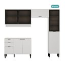 Ver imagem 3 de Armário de Cozinha Completa C Balcão Miami Boost Carraro Branco