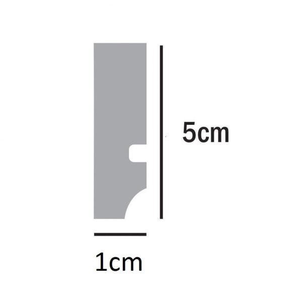 Rodapé Eva Eco Flexível Autocolante 10mmx5cm Metro Linear BRANCO RP500BRA10 Artyflex - 4