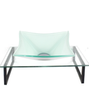 Ver imagem 1 de Kit Cuba de Vidro + Tampo + Suporte - Gabinete P/ Banheiros:branco