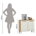 Ver imagem 5 de Balcão de Cozinha Buffet 2 Portas 0,84m Atacama / Off White Isabelle Aramóveis