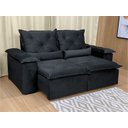 Ver imagem 4 de Sofá Retrátil Reclinável 1,80 M Preto 204 Athenas