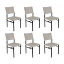 Ver imagem 2 de Kit 6 Cadeiras França Corda Náutica Base em Alumínio Preto/areia