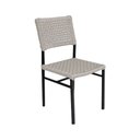 Ver imagem 1 de Kit 6 Cadeiras França Corda Náutica Base em Alumínio Preto/areia