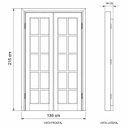 Ver imagem 5 de Kit Porta Balcão de Madeira Maciça 215CM130CM Tauari Mapaf