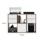 Ver imagem 4 de Estante Modular Lego Multifuncional Aparador Ébano / Branco