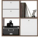Ver imagem 6 de Estante Modular Lego Multifuncional Aparador Ébano / Branco