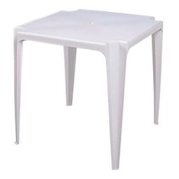 Mesa de Plastico Quadrada Goiânia Plast Empilhável Branca - 1