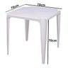 Mesa de Plastico Quadrada Goiânia Plast Empilhável Branca - 2