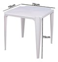 Ver imagem 2 de Mesa de Plastico Quadrada Goiânia Plast Empilhável Branca
