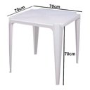 Ver imagem 2 de Mesa de Plastico Quadrada Goiânia Plast Empilhável Branca