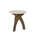 Ver imagem 3 de Mesa Lateral Redonda 100% MDF 25mm Jade Artely Off White/ Pinho