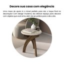 Ver imagem 6 de Mesa Lateral Redonda 100% MDF 25mm Jade Artely Off White/ Pinho