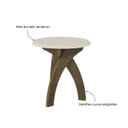Ver imagem 5 de Mesa Lateral Redonda 100% MDF 25mm Jade Artely Off White/ Pinho
