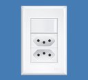 Ver imagem 1 de Interruptor Simples Fame 2 Tomadas Padrao 2p+T 10a