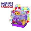 Ver imagem 2 de Gaiola Hamster com Casa Grande 3 Andares Tubos - Lilas