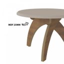 Ver imagem 5 de Mesa de Centro 100% MDF Redonda Retrô Jade Bege