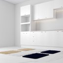 Ver imagem 4 de Kit Jogo 6 Tapetes 60 X 40 Cm Peludo Banheiro Porta