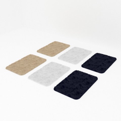Kit Jogo 6 Tapetes 60 X 40 Cm Peludo Banheiro Porta