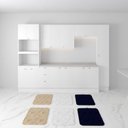 Ver imagem 3 de Kit Jogo 6 Tapetes 60 X 40 Cm Peludo Banheiro Porta